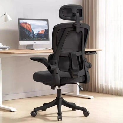 Ergonomischer Bürostuhl mit hoher Rückenlehne, verstellbarer Netz-Computerstuhl mit Lendenwirbelstütze für den Home-Office-Bereich
