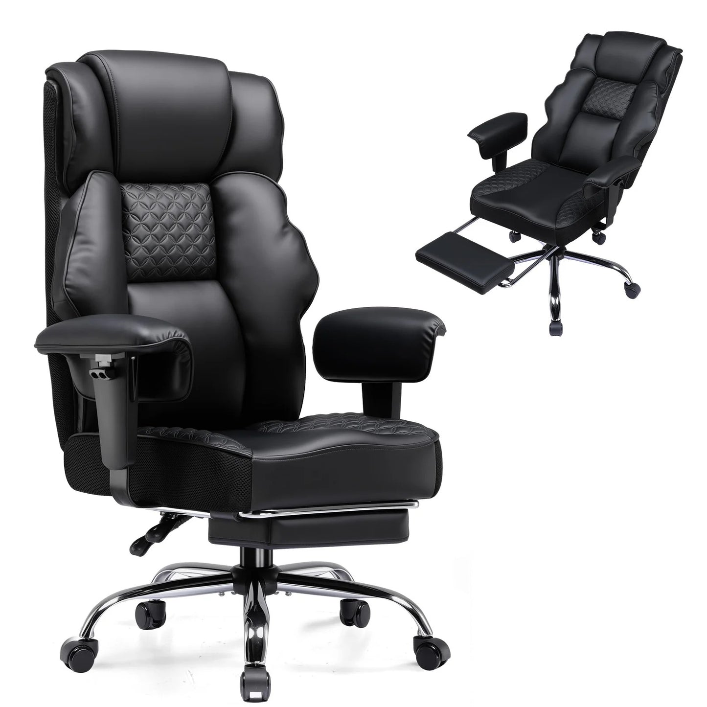 GTPLAYER Gaming Stuhl, breiter Bürostuhl mit Taschenfeder, Ergonomischer PC-Stuhl, Verstellbarer und Drehbarer Schreibtischstuhl