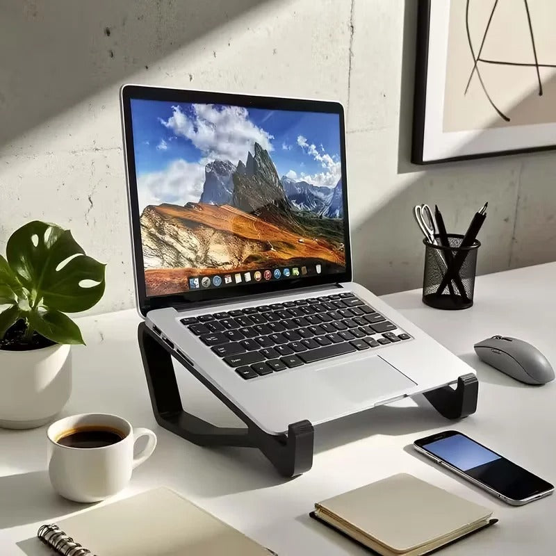 Ergonomisch verstellbarer Laptopständer mit neigbarer und Höhenverstellung – tragbar für MacBook, PC, minimalistisches Design