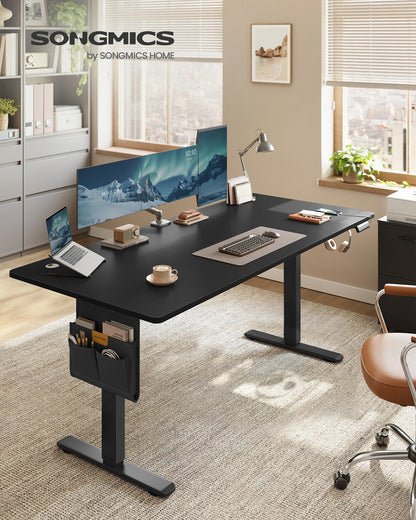 SONGMICS Höhenverstellbarer Schreibtisch, 180 x 80 cm, Memory-Funktion, USB-C-Anschluss