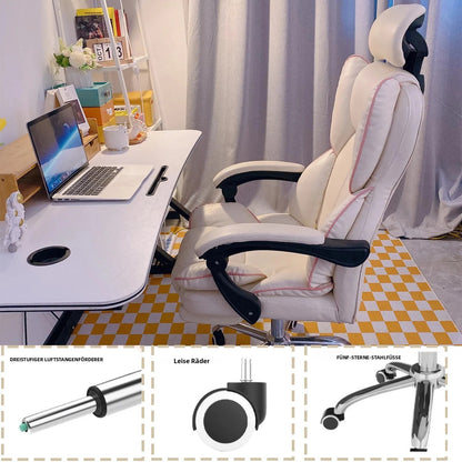 Ergonomischer Gaming-Bürostuhl mit hoher Rückenlehne, verstellbarer Sitz mit Fußstütze und Lendenwirbelstütze für den Heimarbeitsplatz