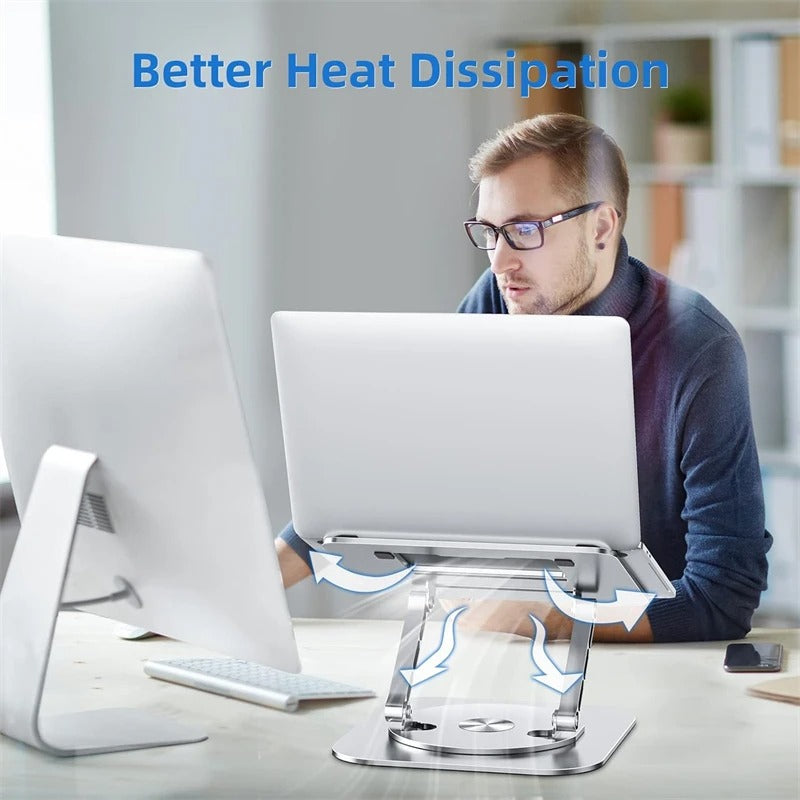 360° drehbarer, verstellbarer Schreibtisch-Laptop-Ständer aus Aluminiumlegierung für MacBook Air Pro, faltbarer Soporte-Notebook-Desktop-Halter, Zubehör