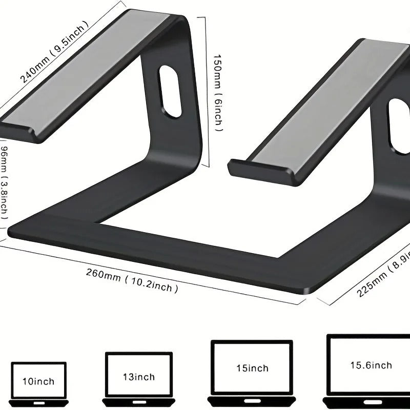 Vertikaler Laptopst änder ergonomischer Aluminium-Laptop-Computerst änder Laptop-Riser Notebook-Halterst änder MacBook Pro-Unterstützung
