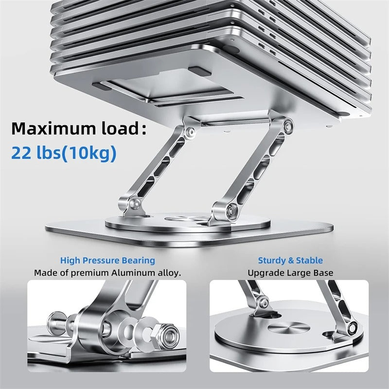 360° drehbarer, verstellbarer Schreibtisch-Laptop-Ständer aus Aluminiumlegierung für MacBook Air Pro, faltbarer Soporte-Notebook-Desktop-Halter, Zubehör