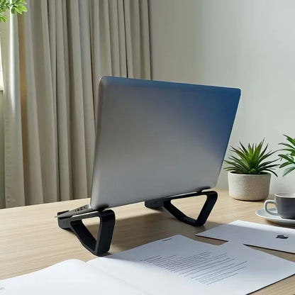 Ergonomisch verstellbarer Laptopständer mit neigbarer und Höhenverstellung – tragbar für MacBook, PC, minimalistisches Design
