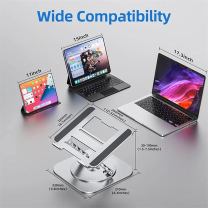 360° drehbarer, verstellbarer Schreibtisch-Laptop-Ständer aus Aluminiumlegierung für MacBook Air Pro, faltbarer Soporte-Notebook-Desktop-Halter, Zubehör