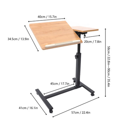 NEUER Verstellbarer Laptop-Tisch 360 ° Drehbarer Tischständer für Mobilgeräte, Home-Office-Ablage, Rollbarer Stehtisch, Computer-Arbeitsstation