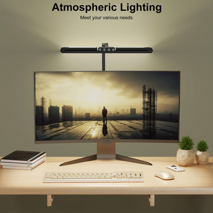 24 W superhelle dimmbare LED-Schreibtischlampe, 1500 Lumen LED-Tischlampe für Zuhause und Büro mit Umgebungslicht, Tageslichtlampe, Klemme