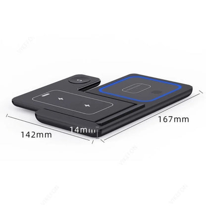 Faltbare 3-in-1 Kabellose Ladestation für iPhone 17 16 15 14 13 12 Pro Max iWatch 11 Airpods Pro 4/3 Schnell-Ladeständer Dock
