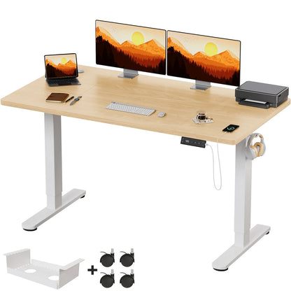 Höhenverstellbarer Schreibtisch 160 x80 cm, Elektrisch Höhenverstellbarer Stabiler Stehpult,