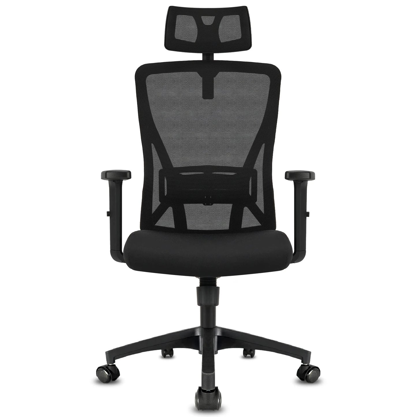 Durrafy Bürostuhl, Computer-Schreibtischstuhl, ergonomischer Chefsessel mit Lordosenstütze, verstellbarer Drehstuhl, schwarz