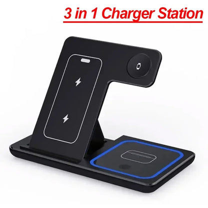 Faltbare 3-in-1 Kabellose Ladestation für iPhone 17 16 15 14 13 12 Pro Max iWatch 11 Airpods Pro 4/3 Schnell-Ladeständer Dock