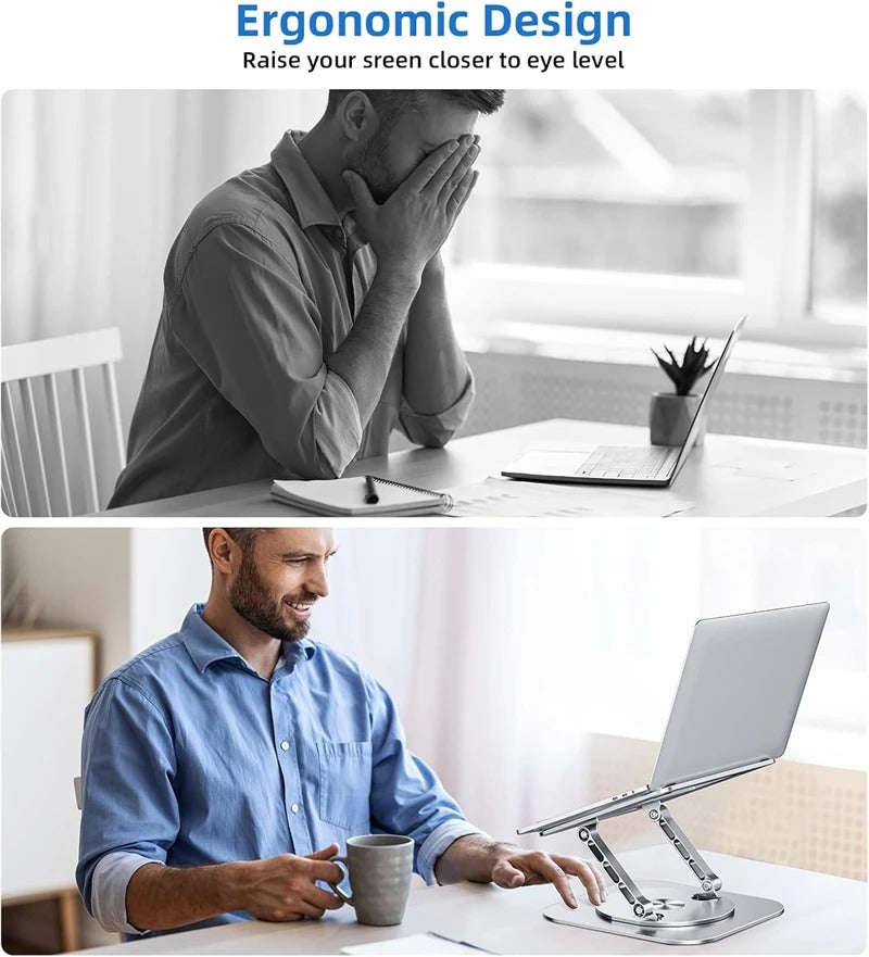 360° drehbarer, verstellbarer Schreibtisch-Laptop-Ständer aus Aluminiumlegierung für MacBook Air Pro, faltbarer Soporte-Notebook-Desktop-Halter, Zubehör