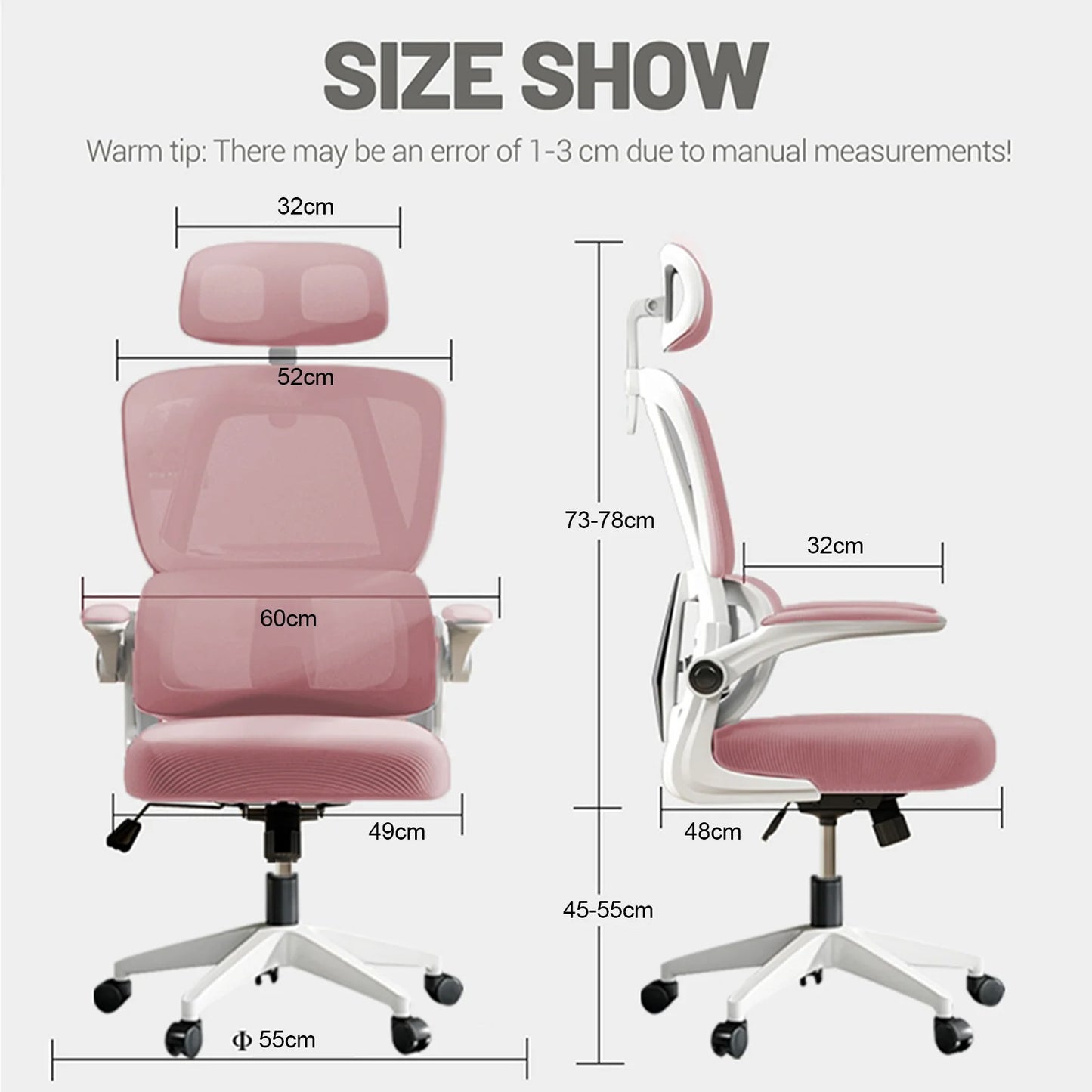 Ergonomischer Bürostuhl mit hoher Rückenlehne, verstellbarer Netz-Computerstuhl mit Lendenwirbelstütze für den Home-Office-Bereich